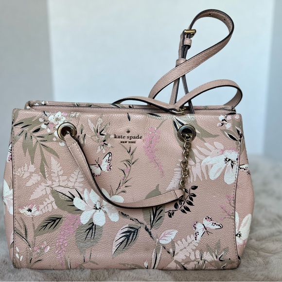 Kate Spade Blush Floral Shoulder Bag - Picture 1 of 16